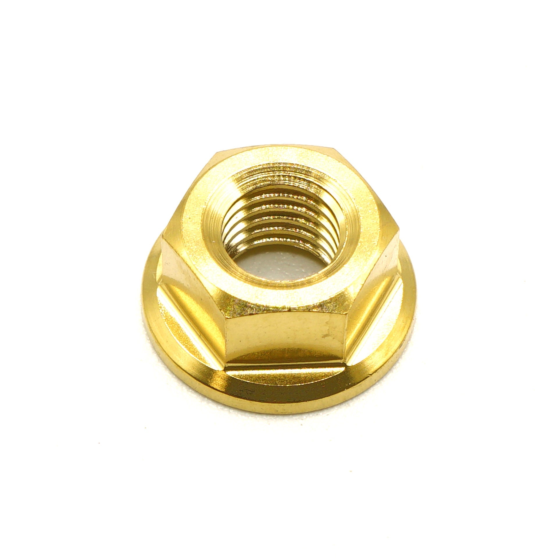 M7 x 1.00 Titanium Nut in Polished finish by Fast Turn Fittings