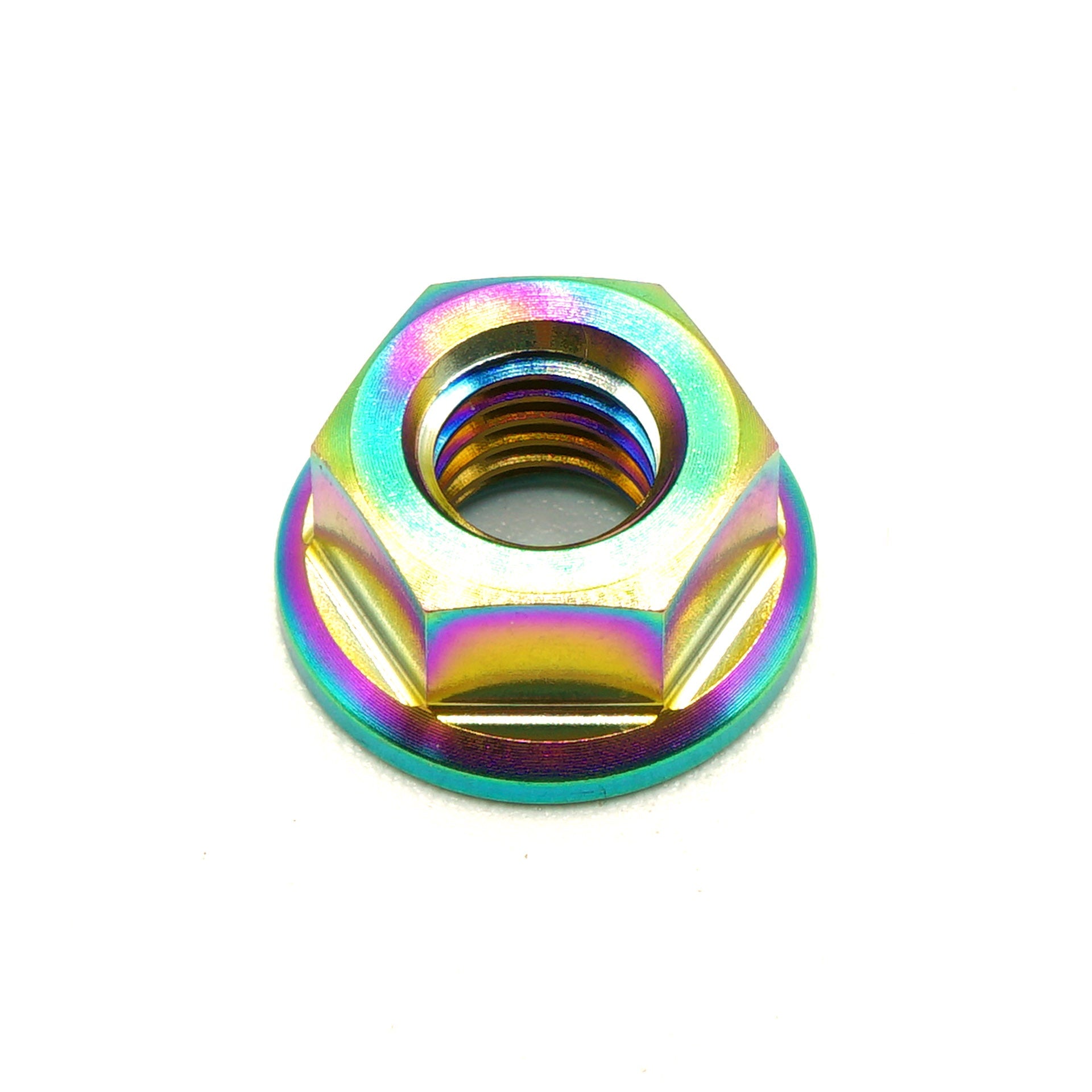 M7 x 1.00 Titanium Nut in Polished finish by Fast Turn Fittings