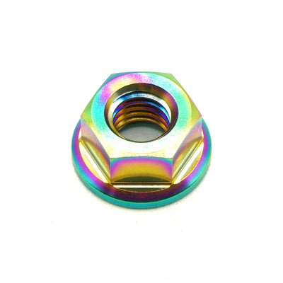 M7 x 1.00 Titanium Nut in Polished finish by Fast Turn Fittings