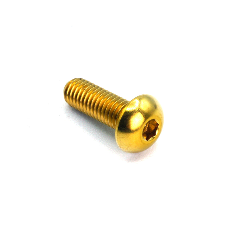 M5 x .8 x 15mm Titanium Button Head Bolt in Polished finish