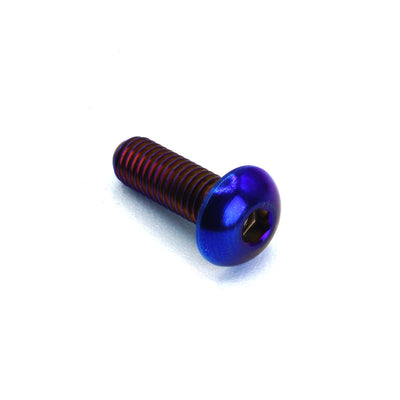 M5 x .8 x 15mm Titanium Button Head Bolt in Polished finish