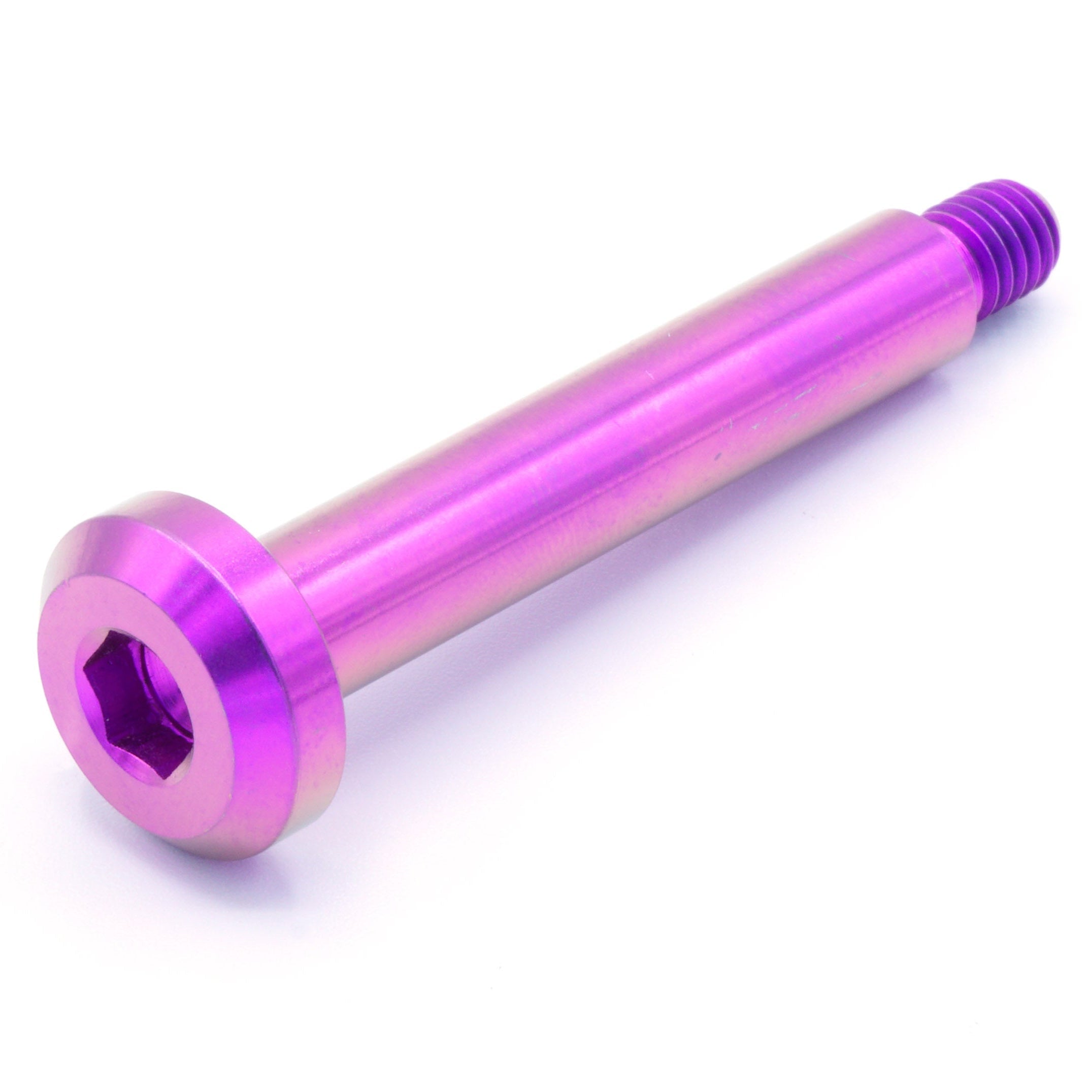 M6 x 1.00 x 53mm Titanium Motor Head Shoulder Bolt in various finishes