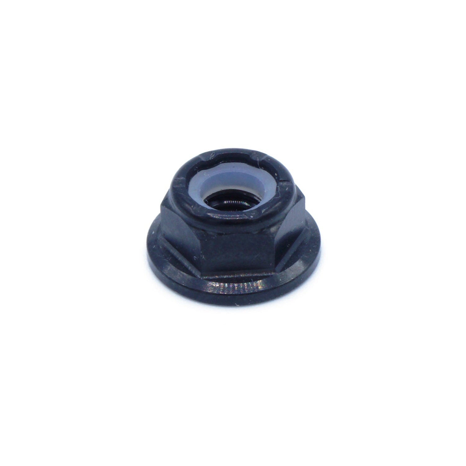 M6 x 1.00 Titanium Nyloc Nut in polished finish