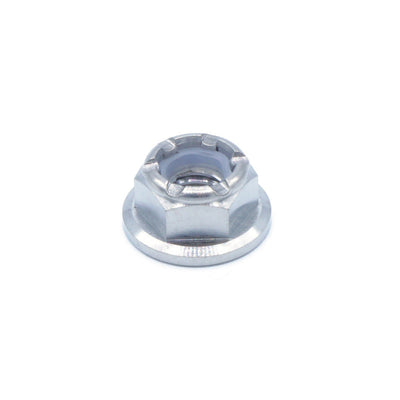 M6 x 1.00 Titanium Nyloc Nut in polished finish