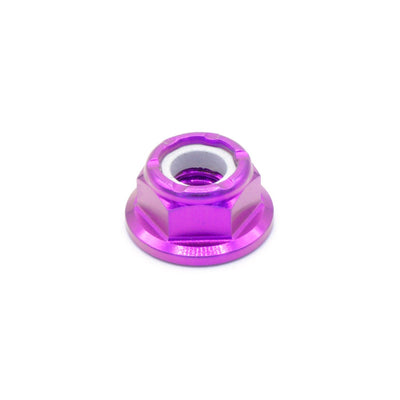 M6 x 1.00 Titanium Nyloc Nut in polished finish