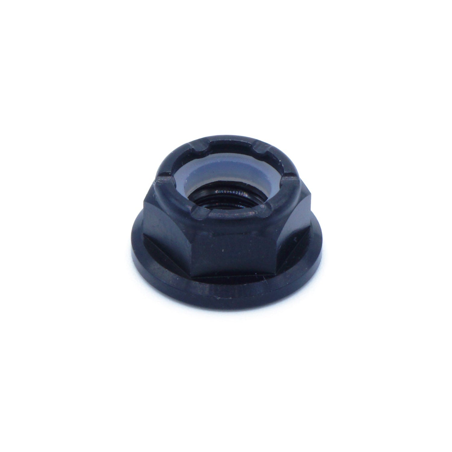 M8 x 1.25 Titanium Nyloc Nut in polished finish