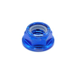 M8 x 1.25 Titanium Nyloc Nut in polished finish
