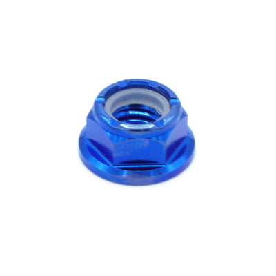 M8 x 1.25 Titanium Nyloc Nut in polished finish