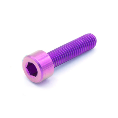 M5 x .8 x 20mm titanium socket cap bolt in polished finish