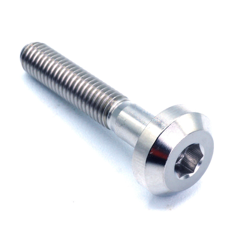 M6 x 1.00 x 35mm Titanium Motor Head Bolt in polished finish