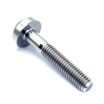M6 x 1.00 x 35mm Titanium Motor Head Bolt in polished finish