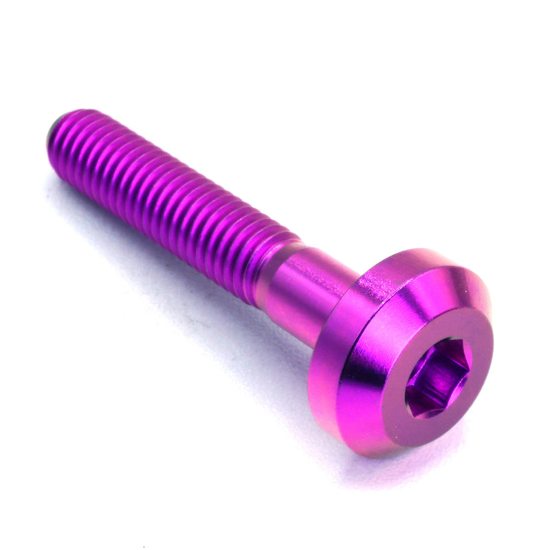M6 x 1.00 x 35mm Titanium Motor Head Bolt in polished finish