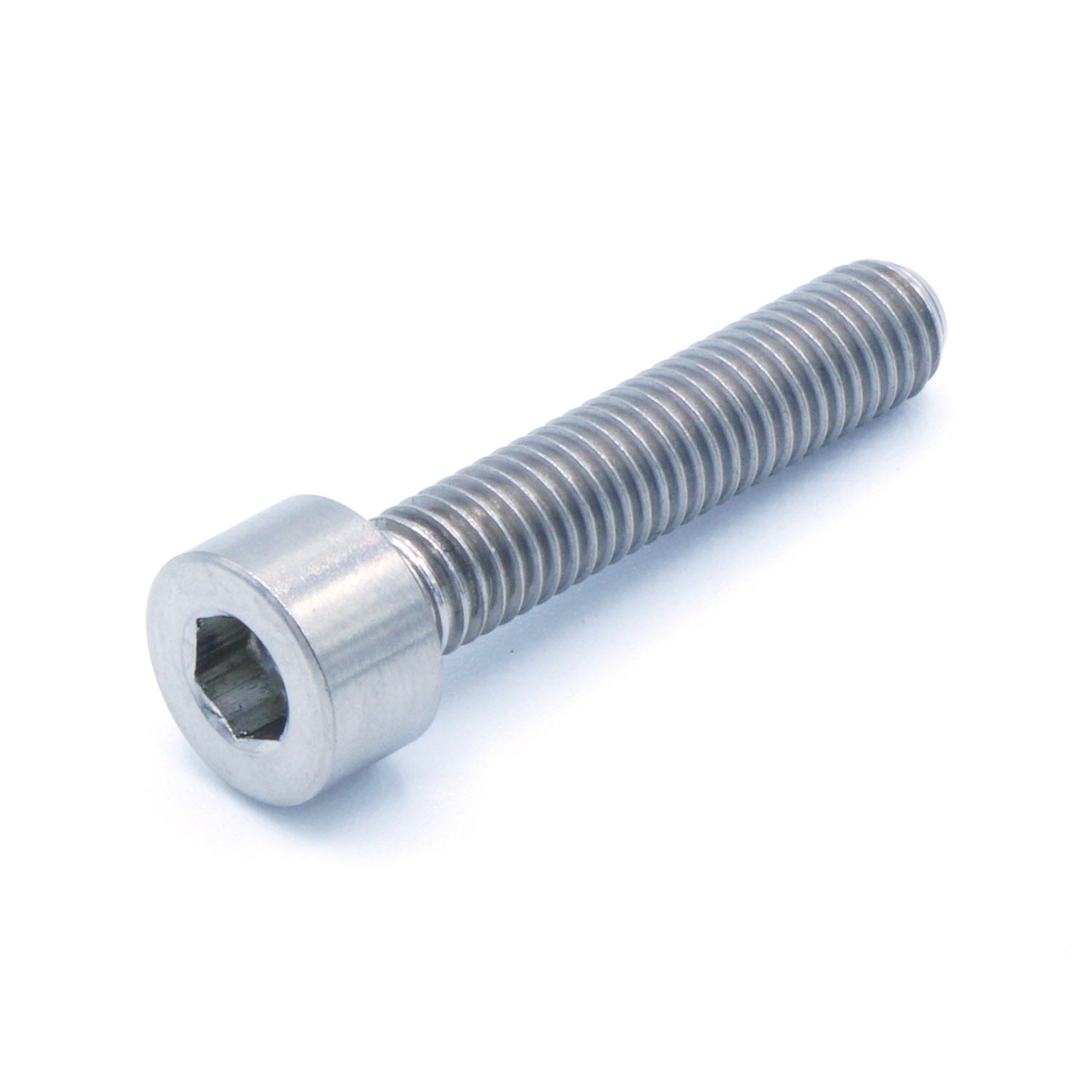 M5 x .8 x 25mm titanium socket cap bolt in polished finish