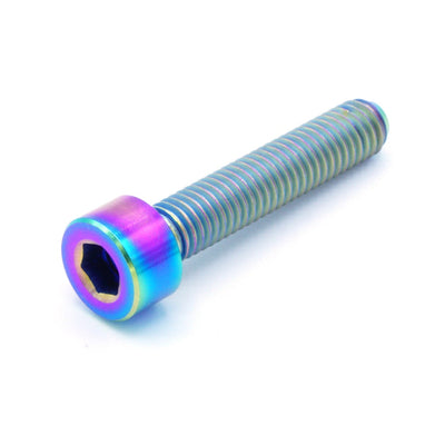 M5 x .8 x 25mm titanium socket cap bolt in polished finish