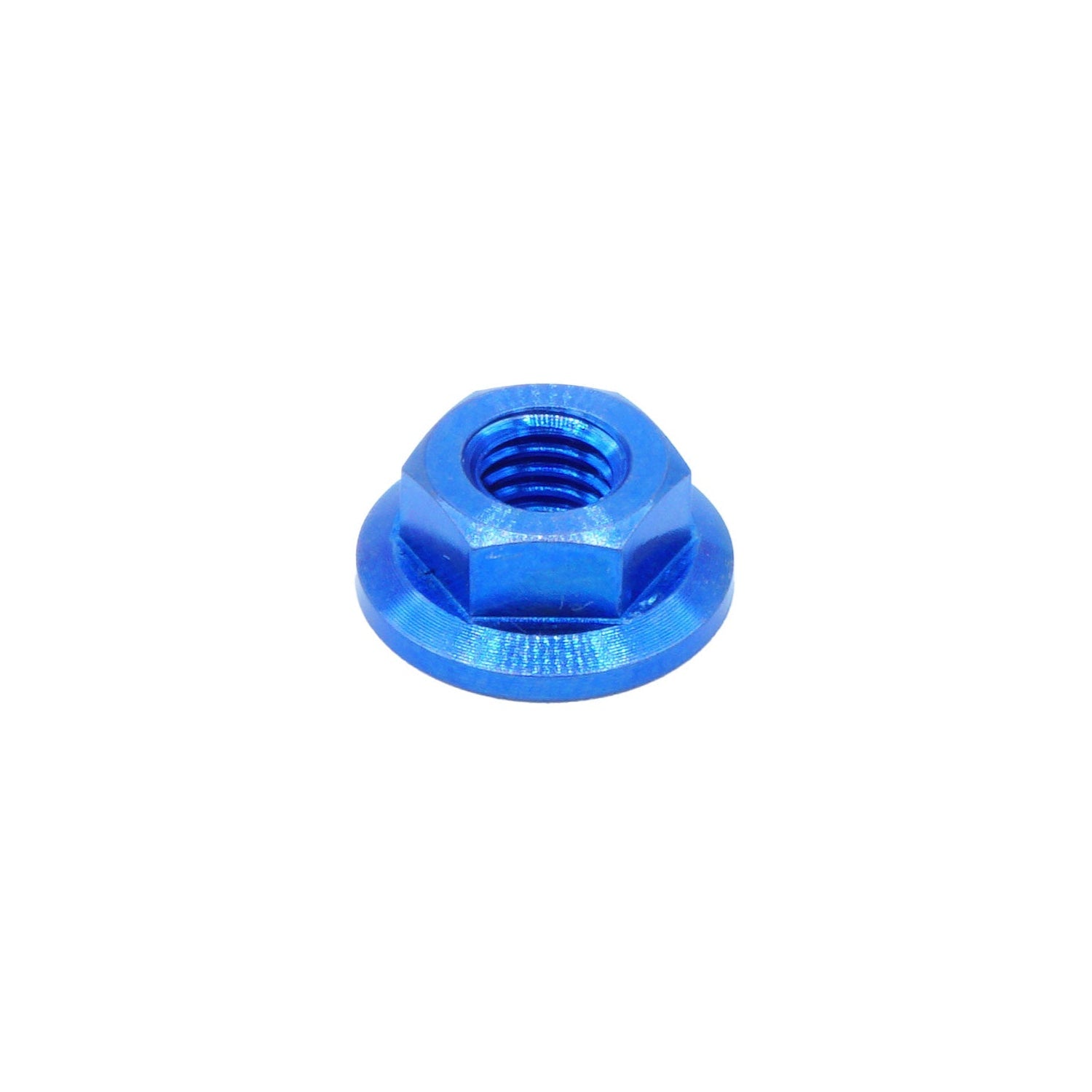 M5 x .8 Titanium Nut in polished finish by Fast Turn Fittings