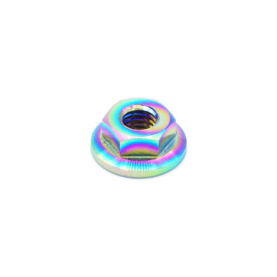 M5 x .8 Titanium Nut in polished finish by Fast Turn Fittings