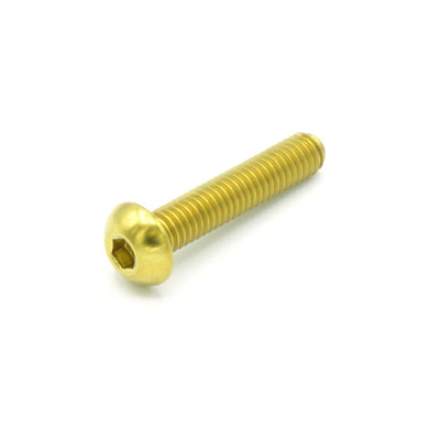 M4 x 0.7 x 20mm titanium button head bolt in various colors