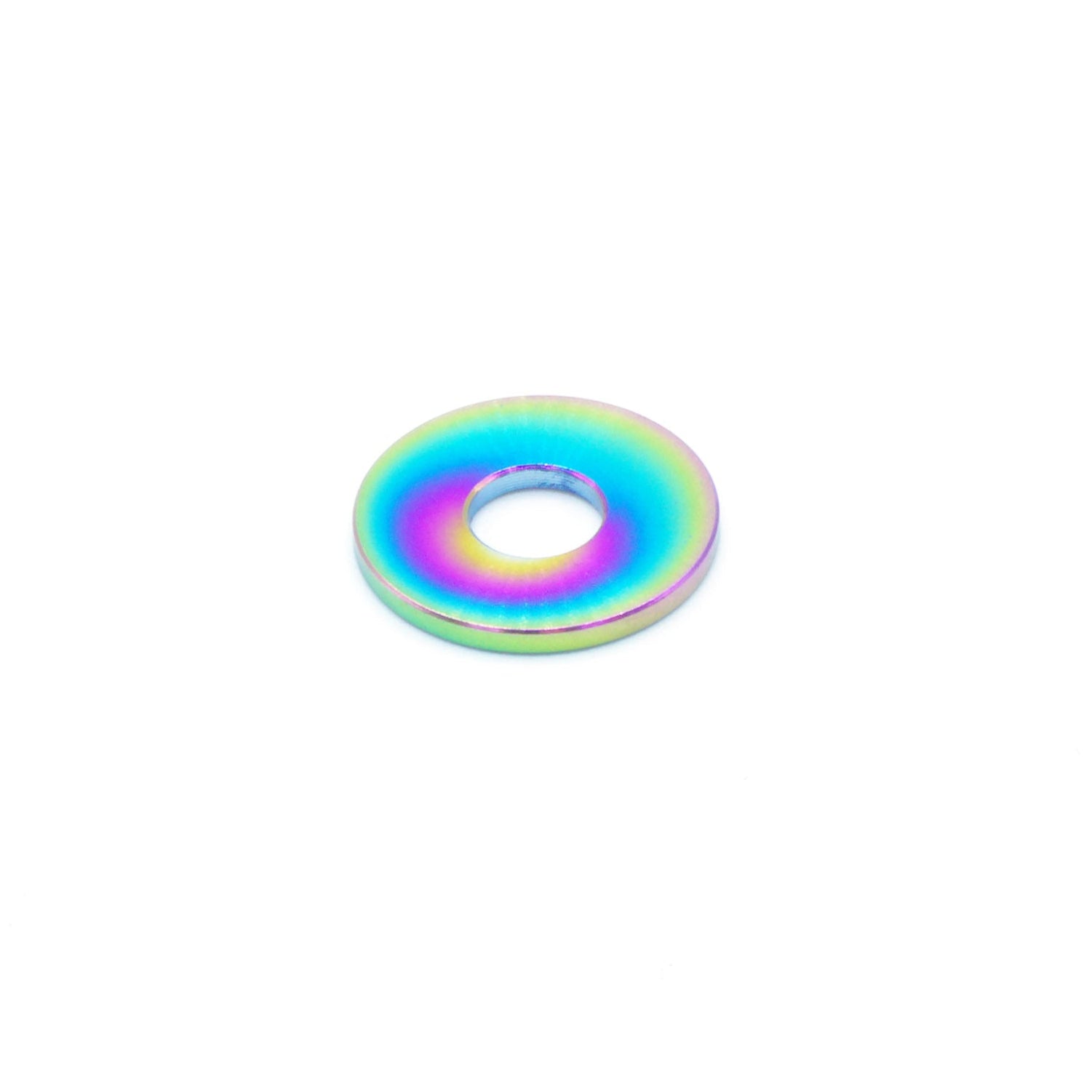 M4 Titanium Washer in various finishes including Polished, Gold, Purple, Black, Blue, and Cosmic Burn
