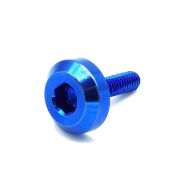 M4 x 0.7 x 15mm titanium motor head bolt in polished finish