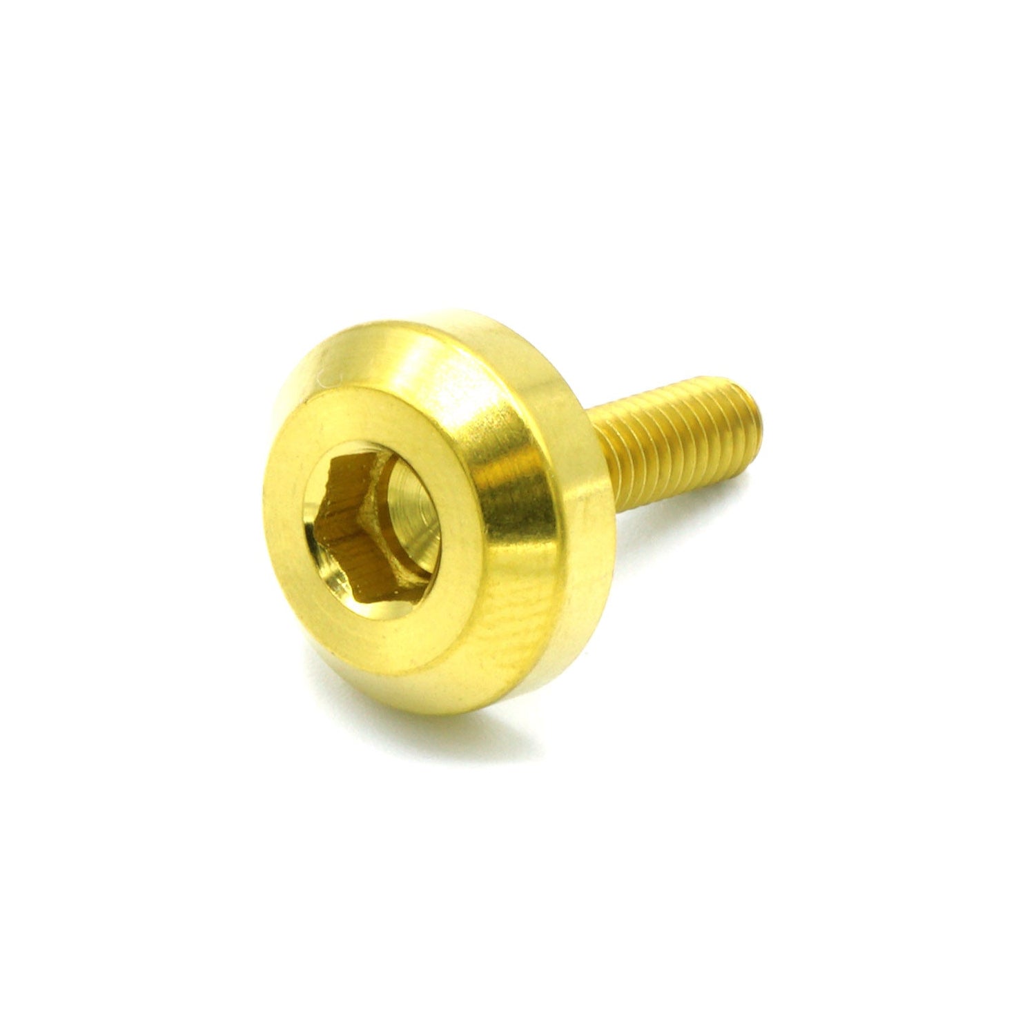 M4 x 0.7 x 15mm titanium motor head bolt in polished finish