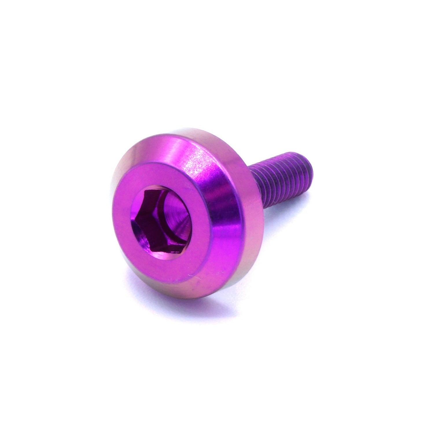 M4 x 0.7 x 15mm titanium motor head bolt in polished finish