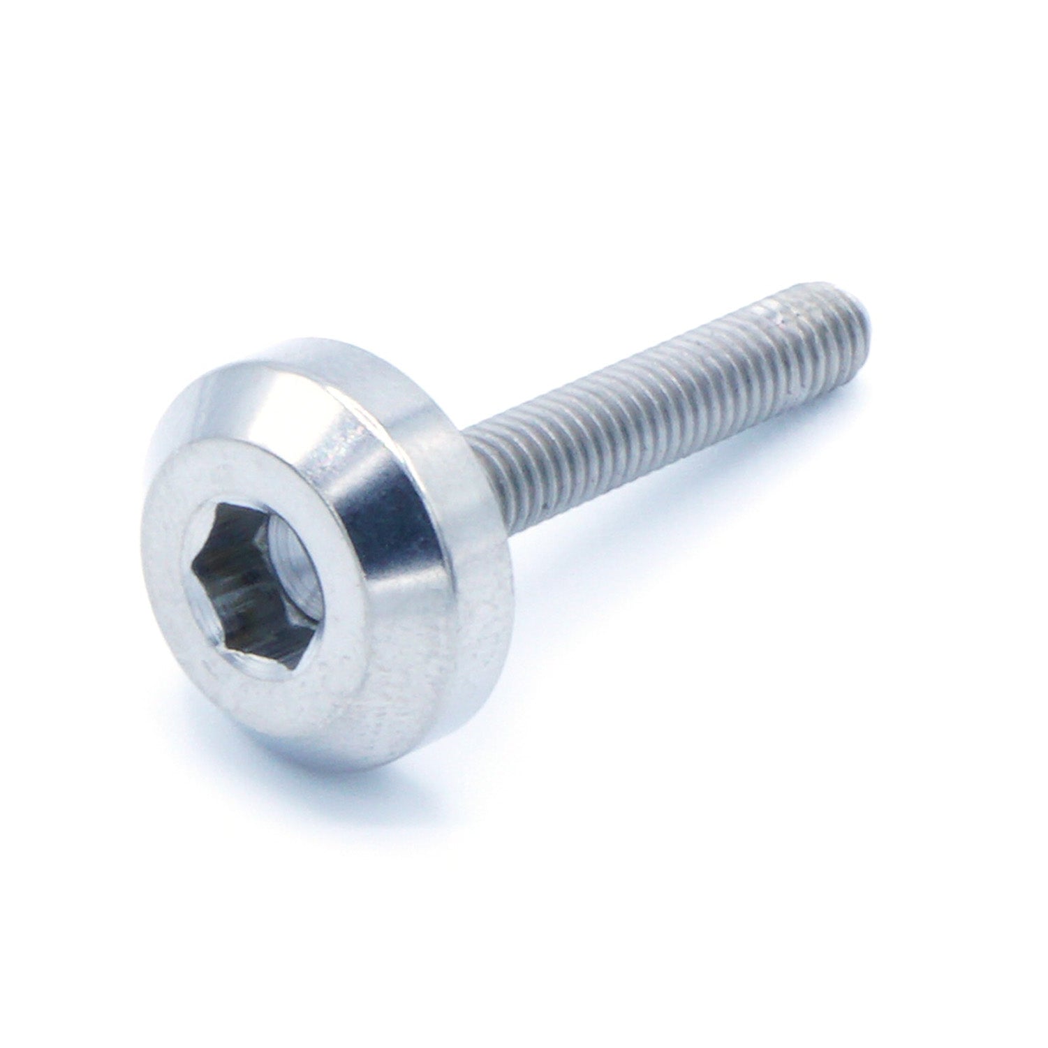 M4 x 0.7 x 25mm Titanium Motor Head Bolt in various finishes