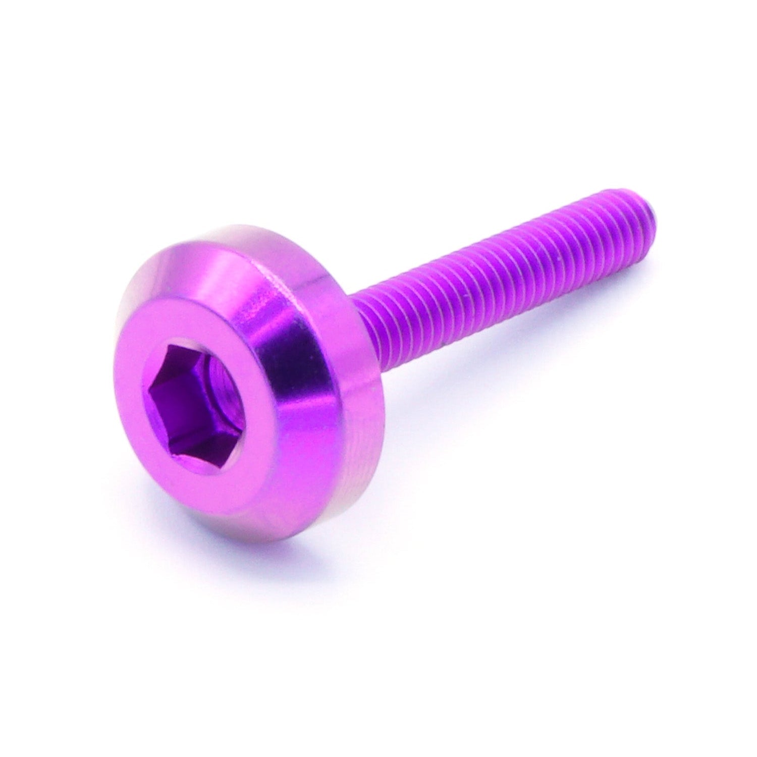 M4 x 0.7 x 25mm Titanium Motor Head Bolt in various finishes