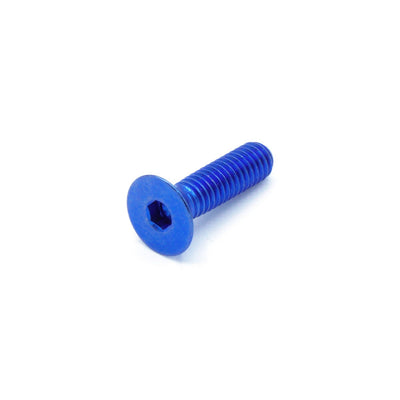 M4 x .7 x 15mm titanium countersunk bolt in polished finish