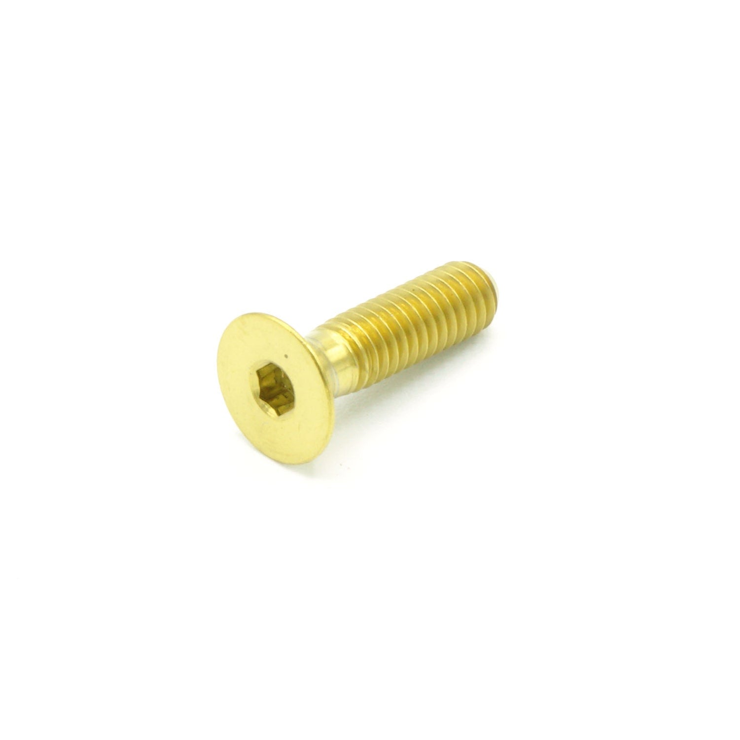 M4 x .7 x 15mm titanium countersunk bolt in polished finish