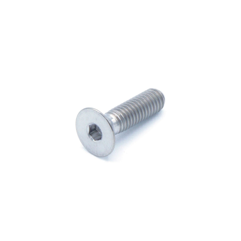 M4 x .7 x 15mm titanium countersunk bolt in polished finish