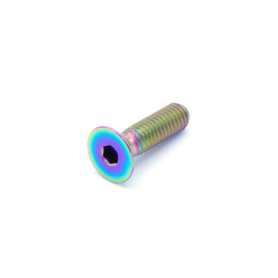 M4 x .7 x 15mm titanium countersunk bolt in polished finish