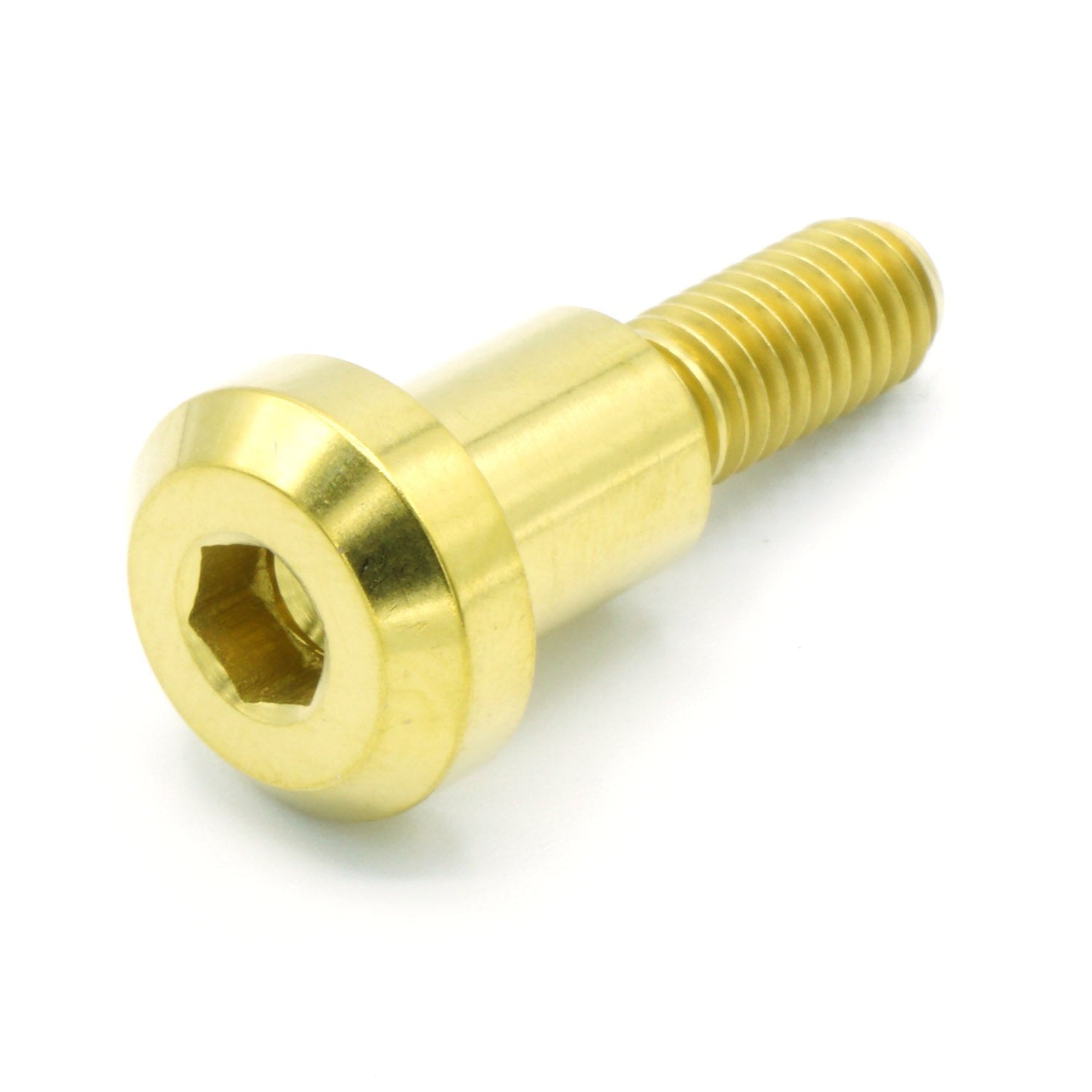 M6 x 1.00 x 25mm Titanium Motor Head Shoulder Bolt in various finishes