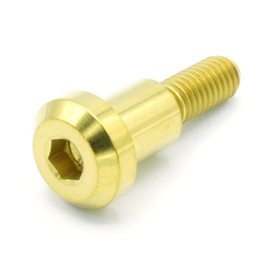 M6 x 1.00 x 25mm Titanium Motor Head Shoulder Bolt in various finishes