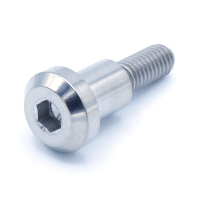 M6 x 1.00 x 25mm Titanium Motor Head Shoulder Bolt in various finishes