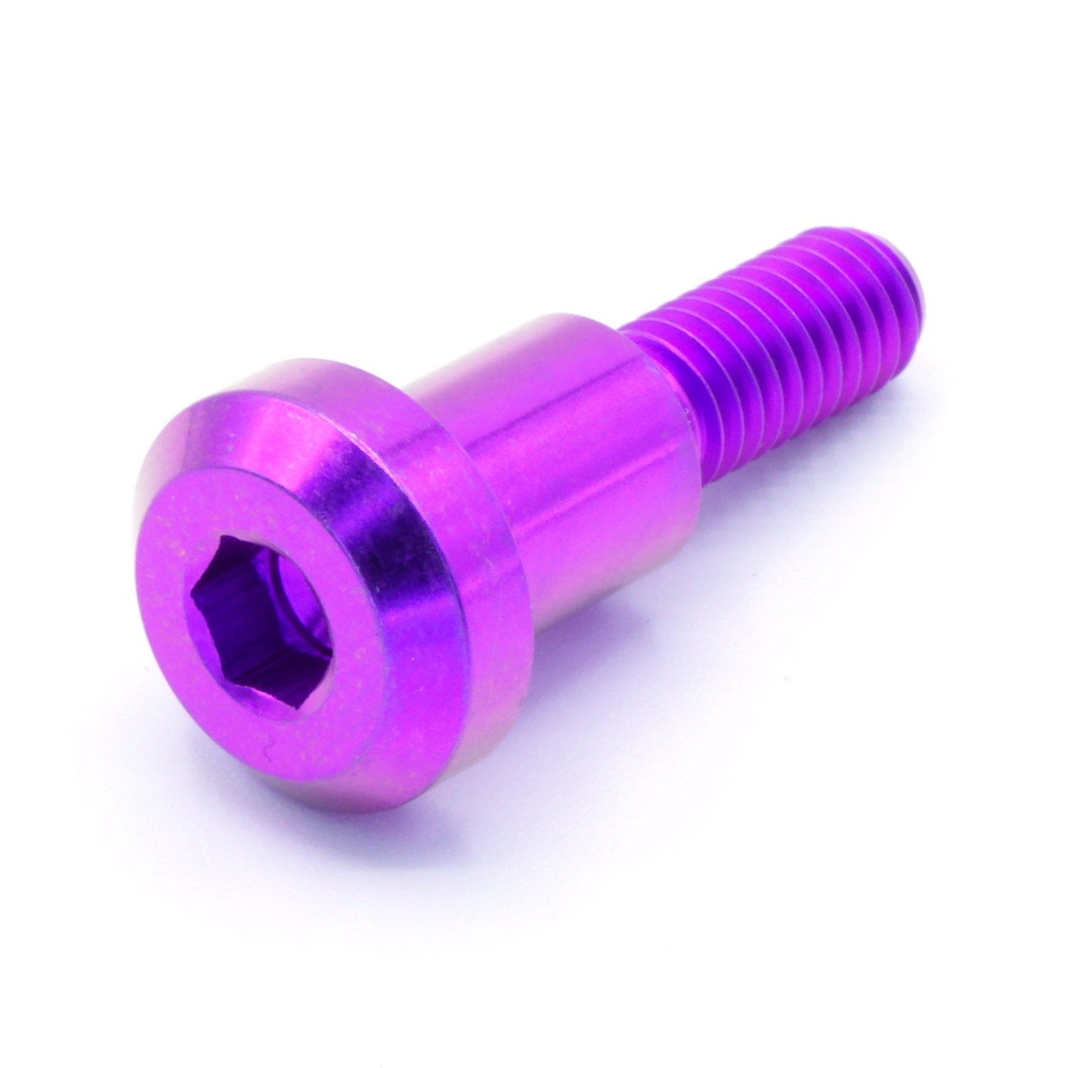 M6 x 1.00 x 25mm Titanium Motor Head Shoulder Bolt in various finishes