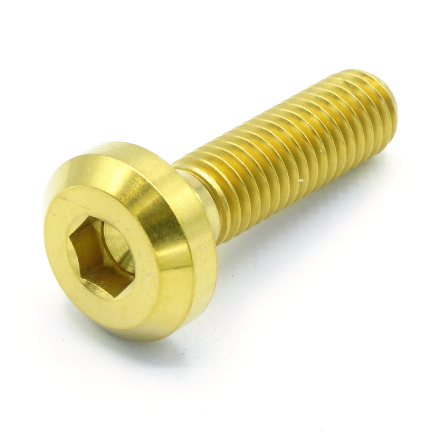 M8 x 1.25 x 30mm Titanium Motor Head Bolt in various color finishes