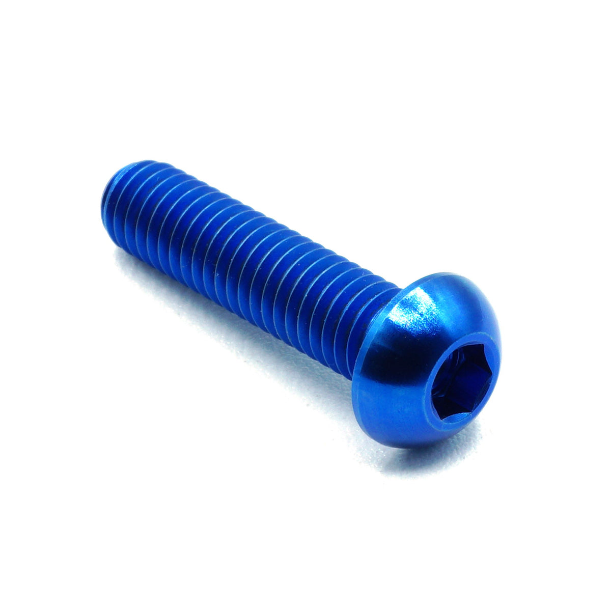 M6 x 1.00 x 25mm Titanium Button Head Bolt in polished finish