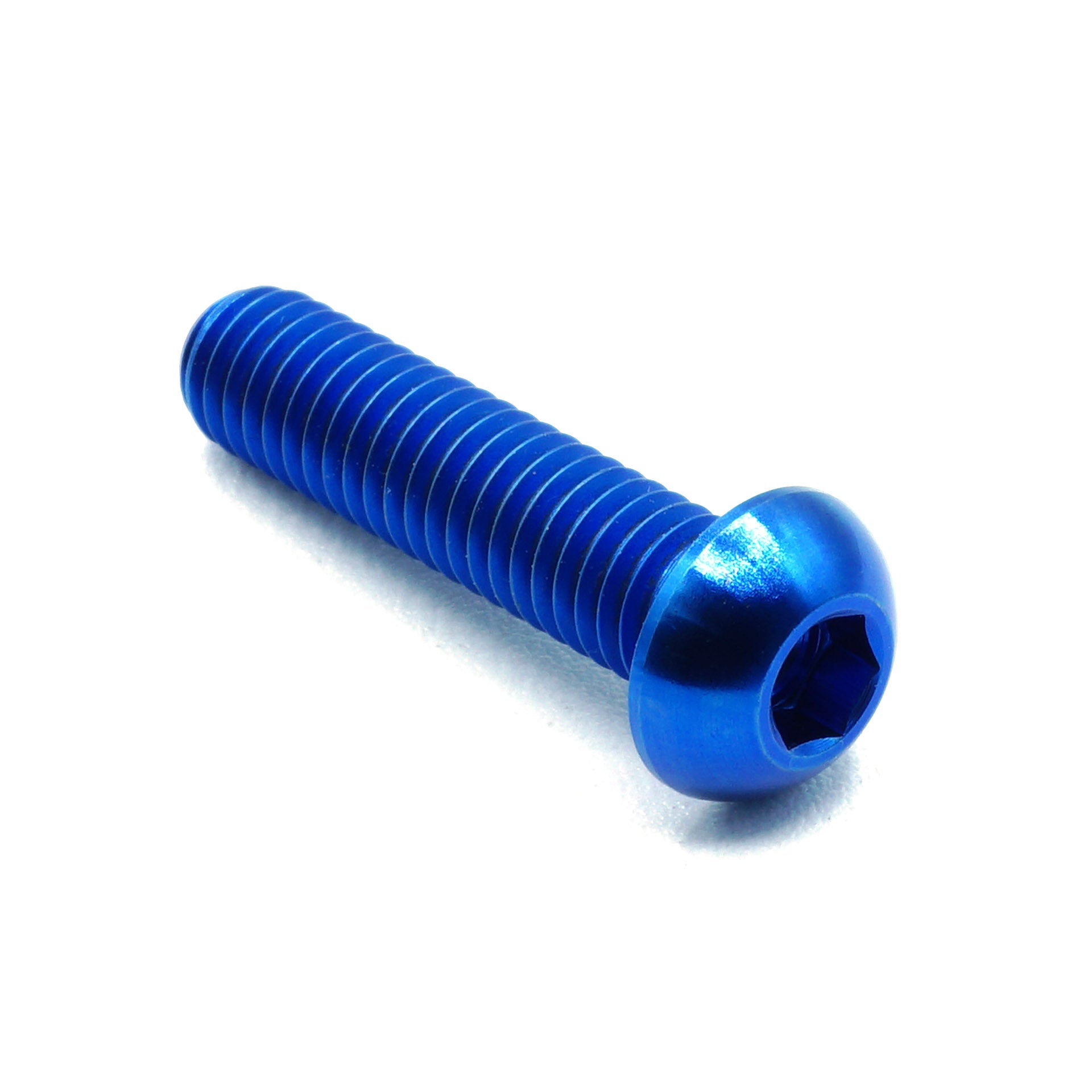 M6 x 1.00 x 25mm Titanium Button Head Bolt in polished finish