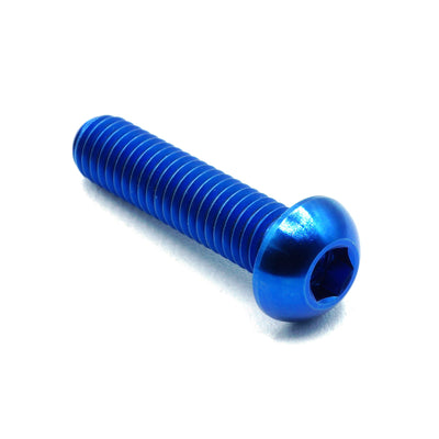 M6 x 1.00 x 25mm Titanium Button Head Bolt in polished finish
