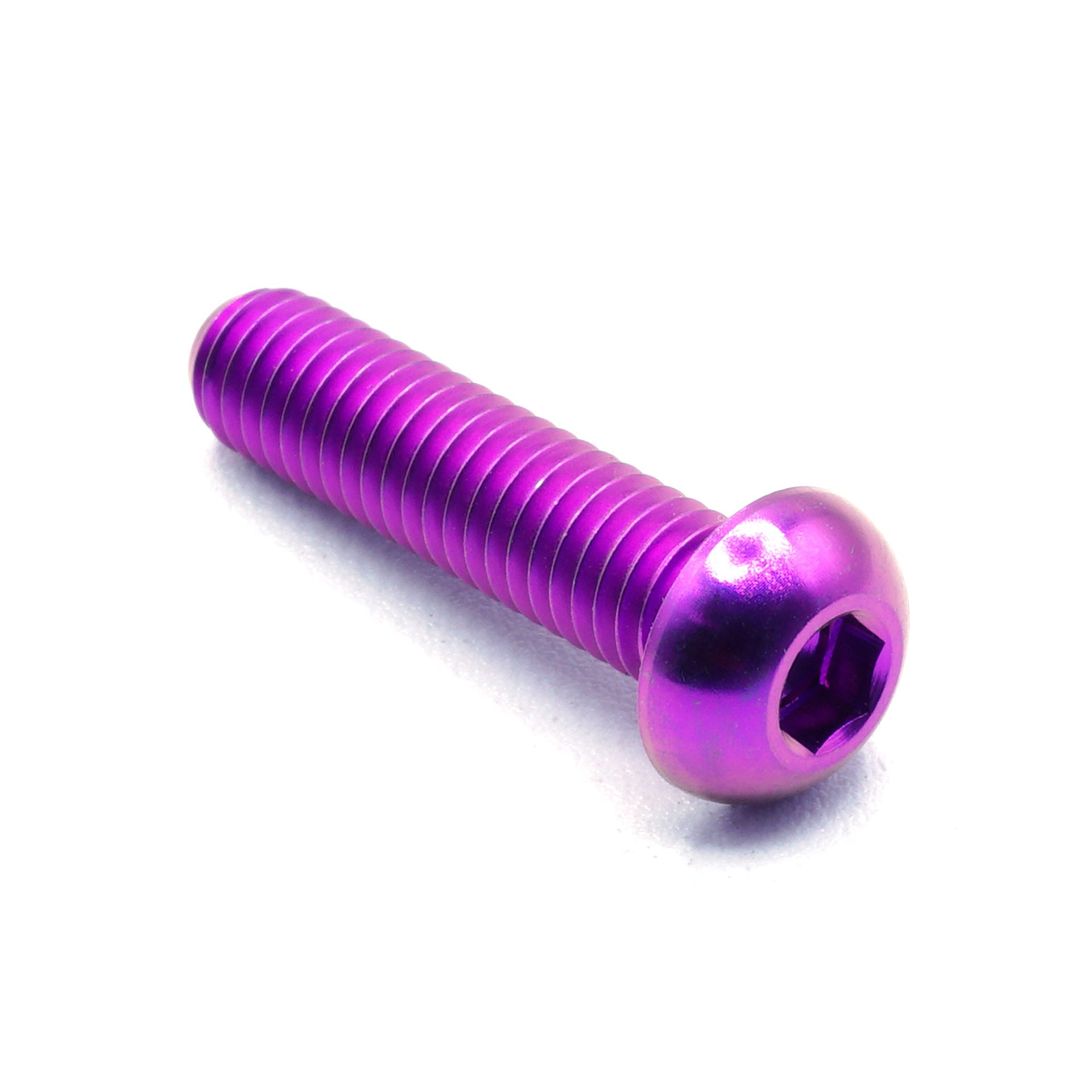 M6 x 1.00 x 25mm Titanium Button Head Bolt in polished finish