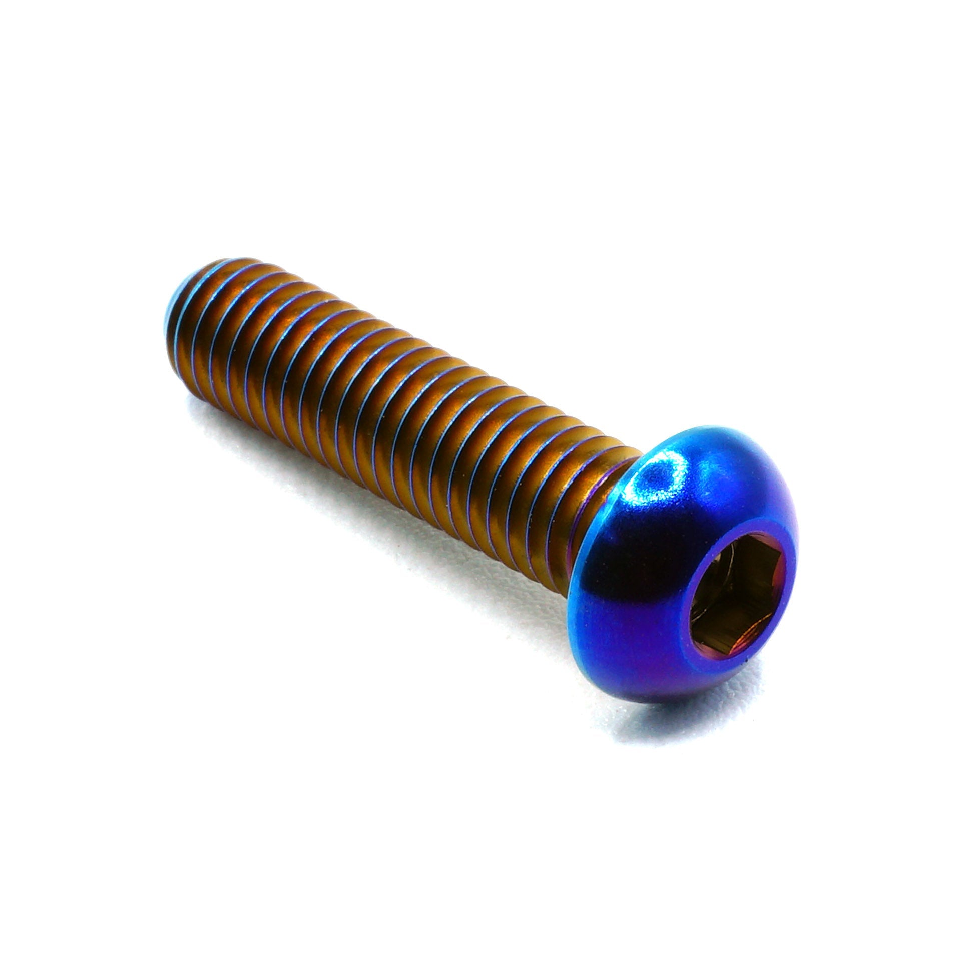 M6 x 1.00 x 25mm Titanium Button Head Bolt in polished finish