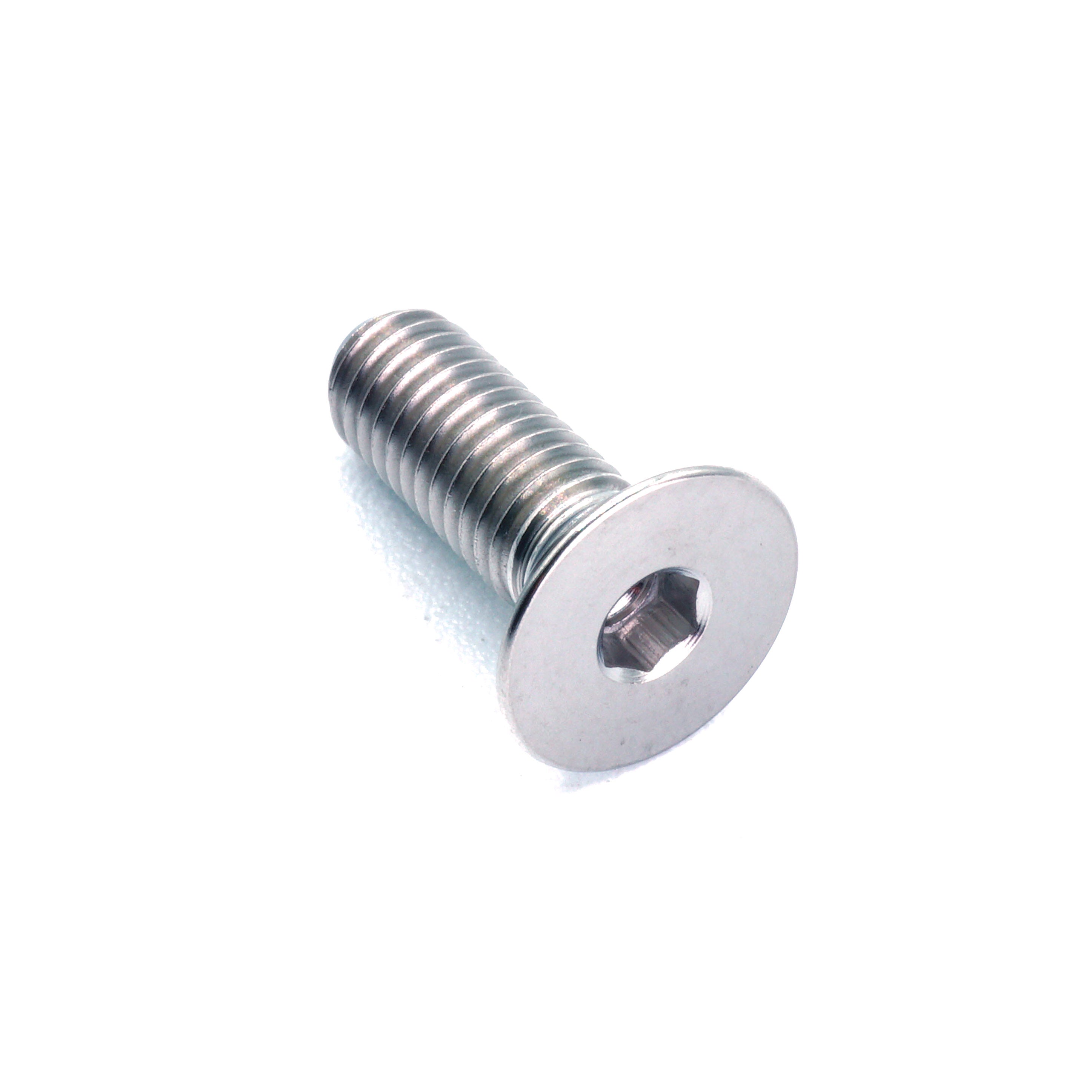 M5 x .8 x 15mm titanium countersunk bolt in polished finish