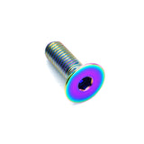 M5 x .8 x 15mm titanium countersunk bolt in polished finish
