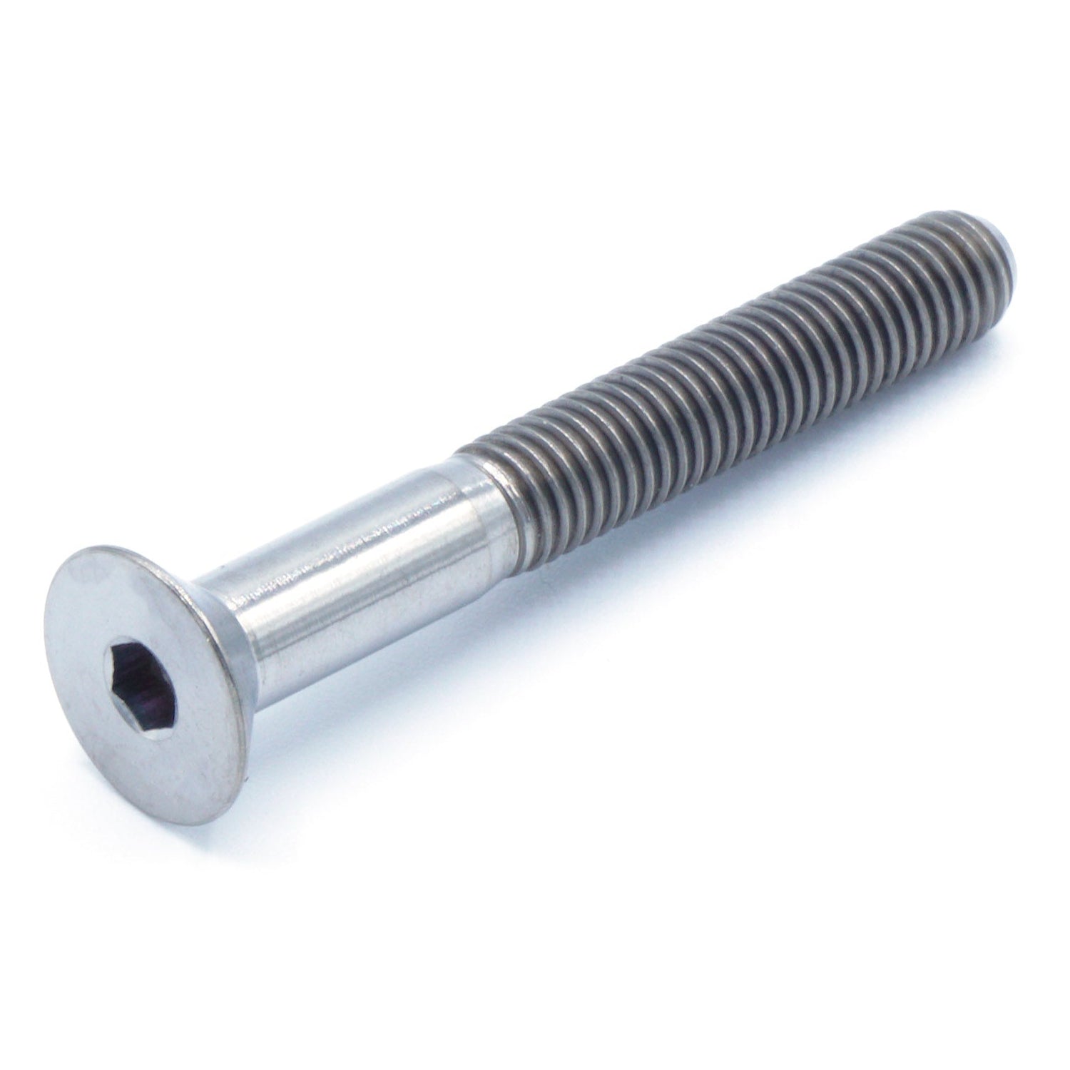 M5 x .8 x 40mm titanium countersunk bolt in polished finish