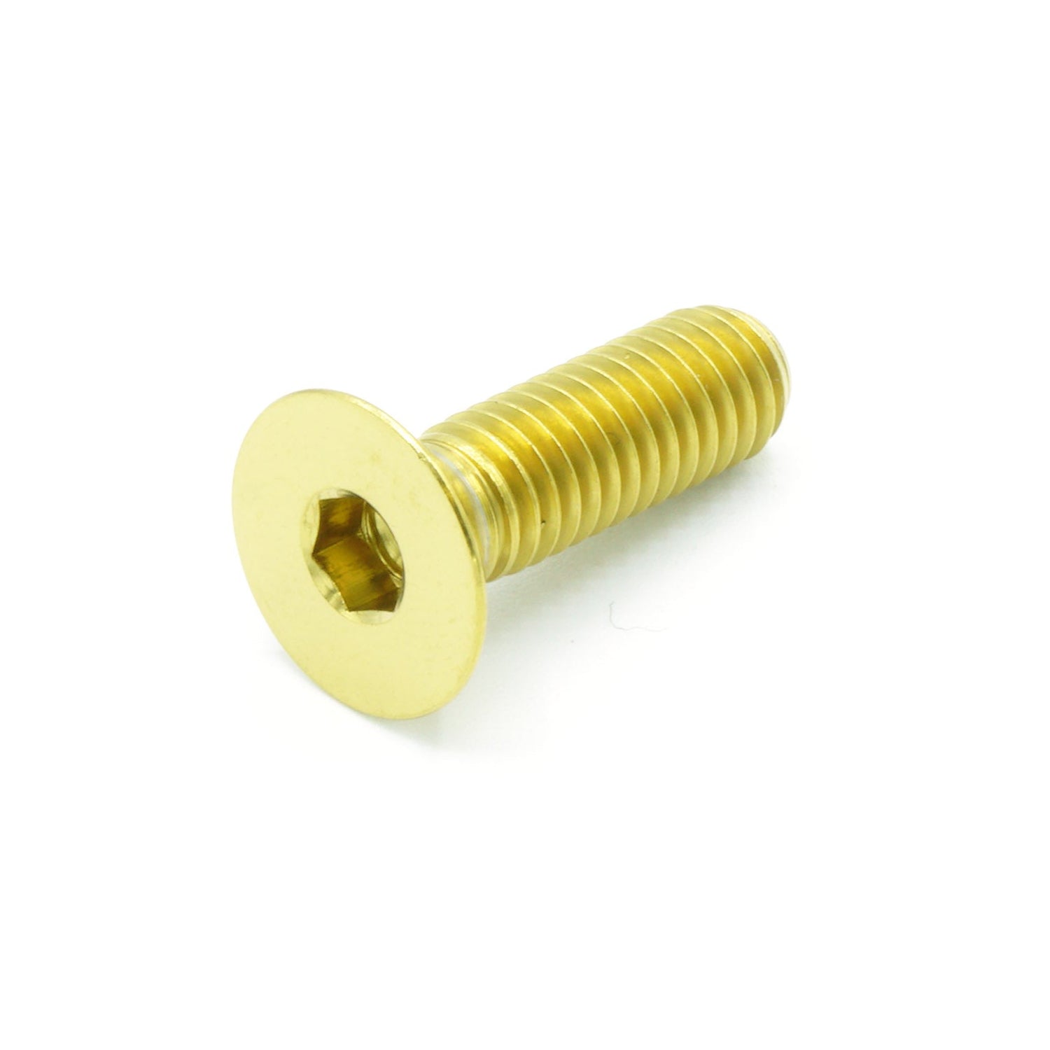 M6 x 1.00 x 20mm titanium countersunk bolt in polished finish