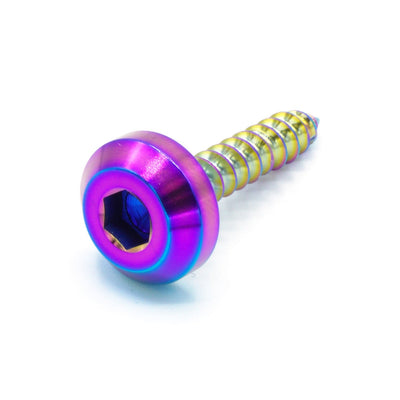 M6 x 1.50 x 15mm titanium motor head screw in various finishes