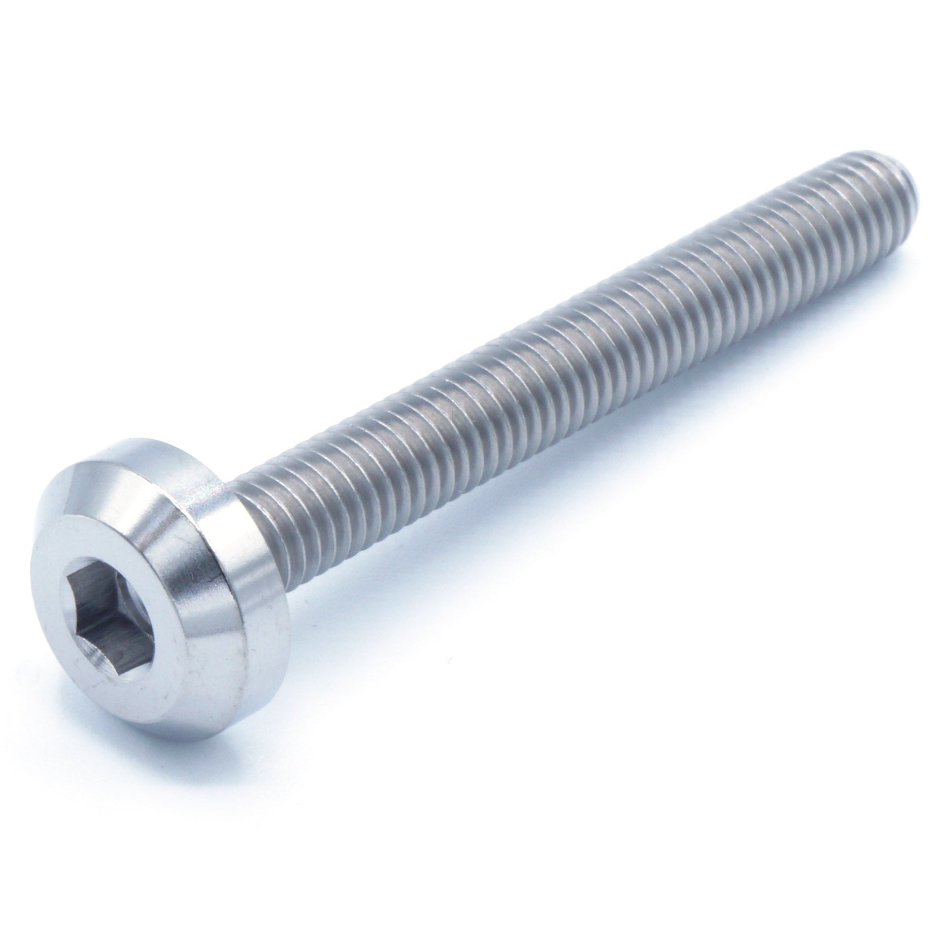 M6 x 1.00 x 50mm Titanium Motor Head Bolt in various finishes