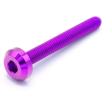 M6 x 1.00 x 50mm Titanium Motor Head Bolt in various finishes