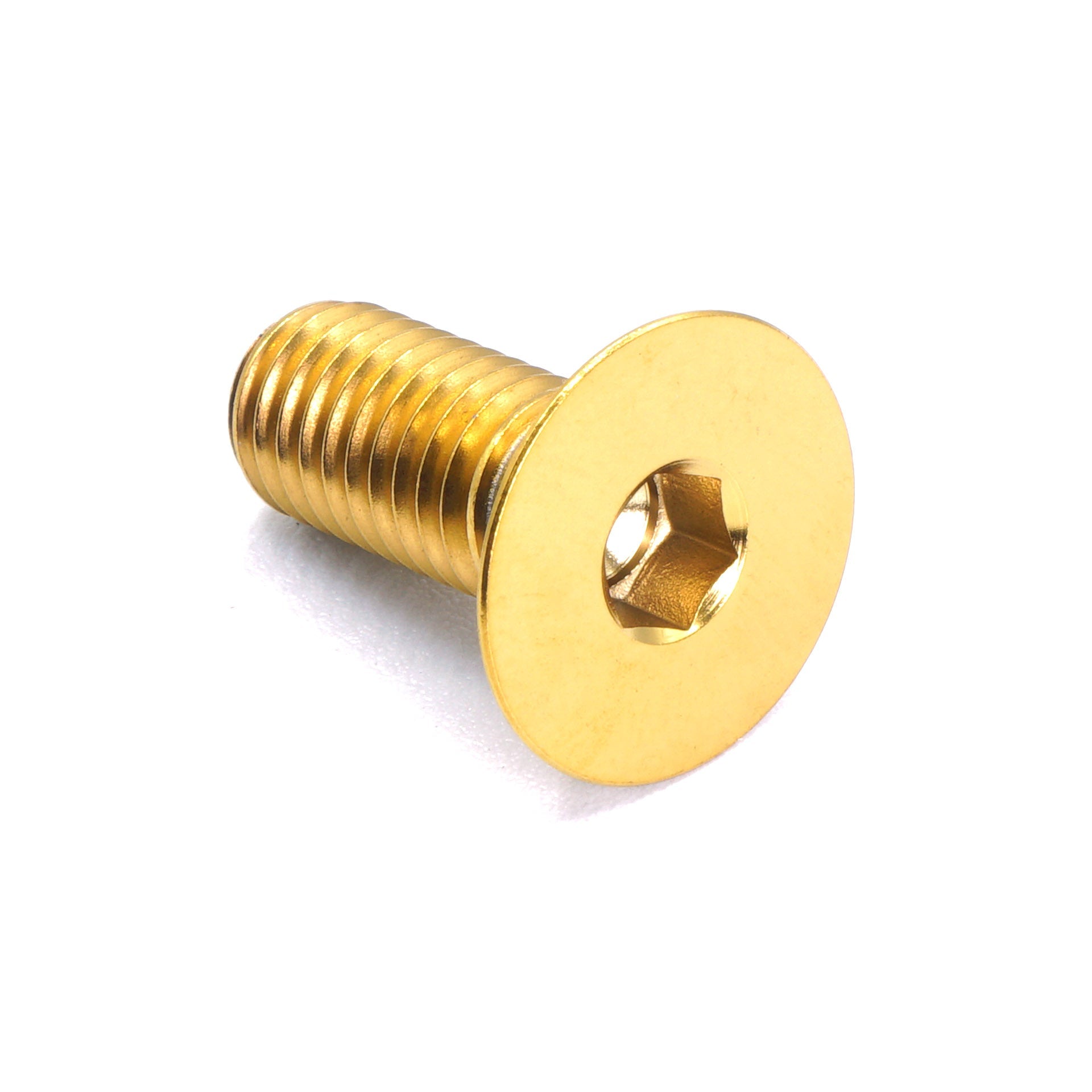 M8 x 1.25 x 20mm Titanium Countersunk Bolt in polished finish