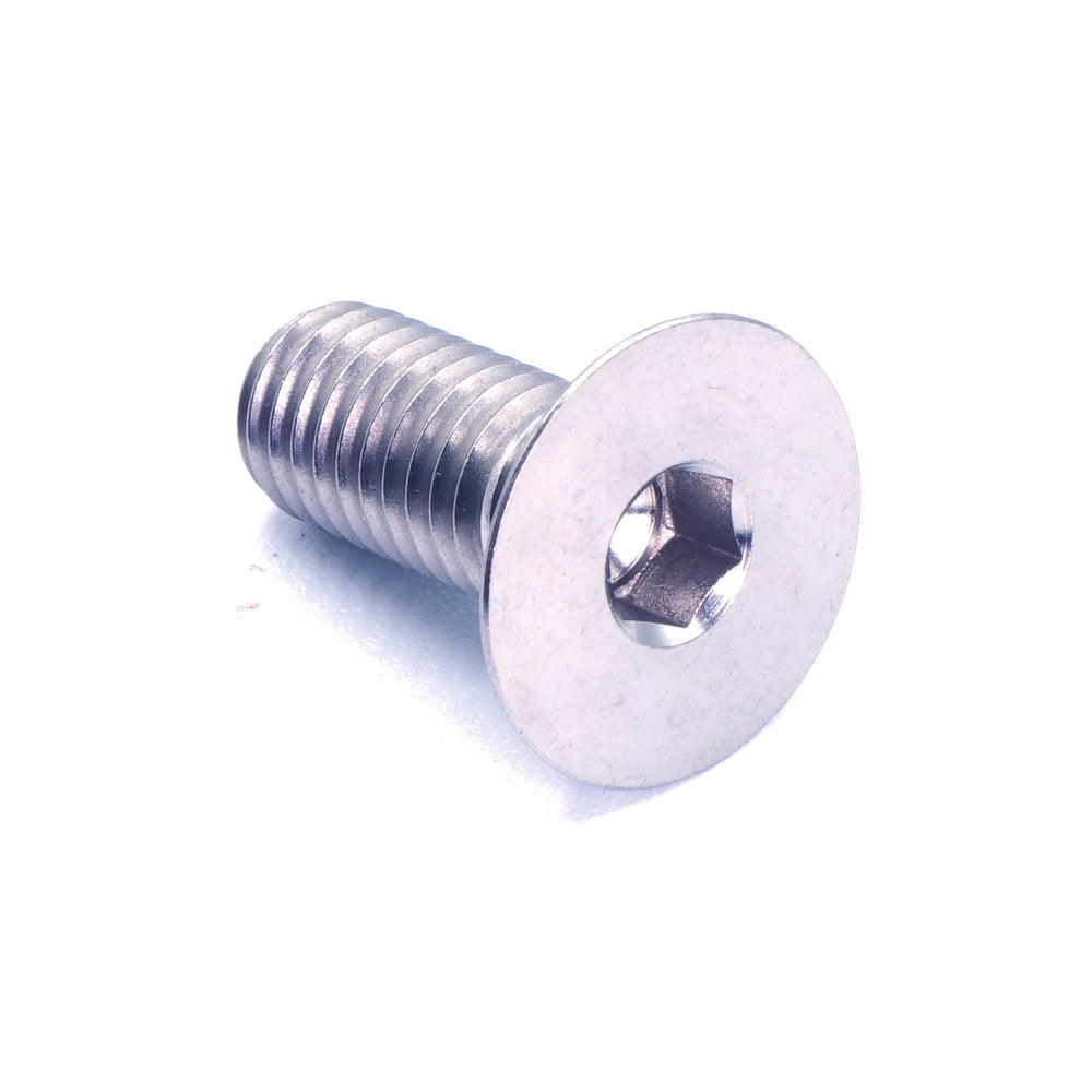 M8 x 1.25 x 20mm Titanium Countersunk Bolt in polished finish